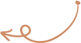 Hand-drawn tan arrow curving upward with a small loop pointing to the left.